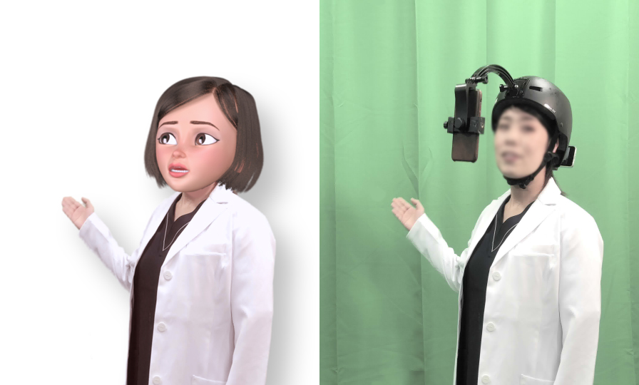 頭だけCGキャラクター合成動画