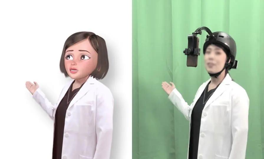 頭だけCGキャラクター合成動画
